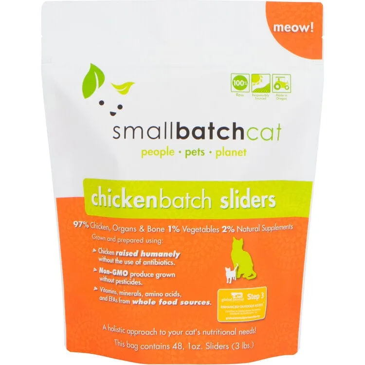 SmallBatch Raw Frozen Chicken Sliders for Cats