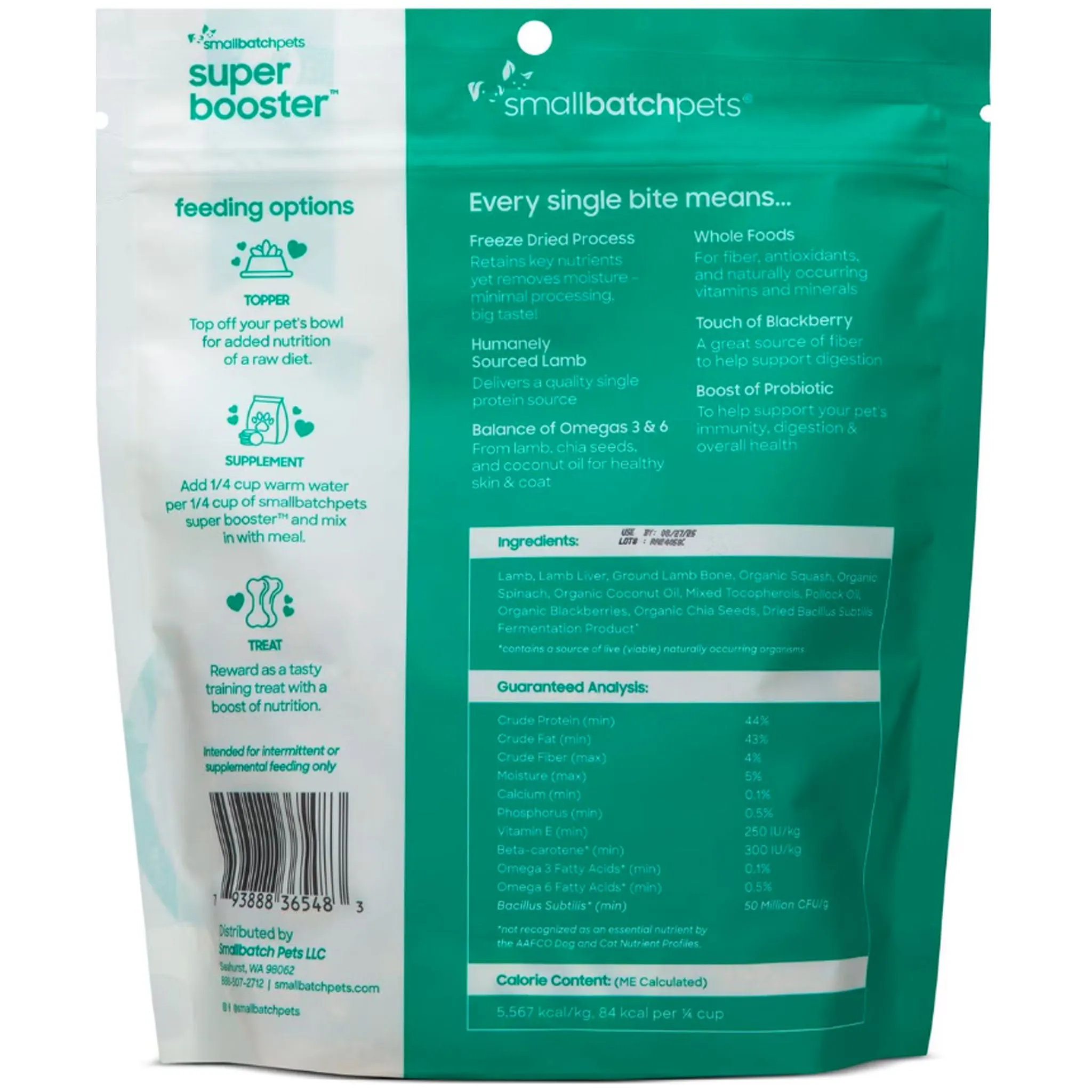 Smallbatch Super Boosters Lamb Dog Food