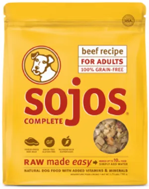 Sojos Complete Beef Recipe Adult Grain-Free Freeze-Dried Raw Dog Food