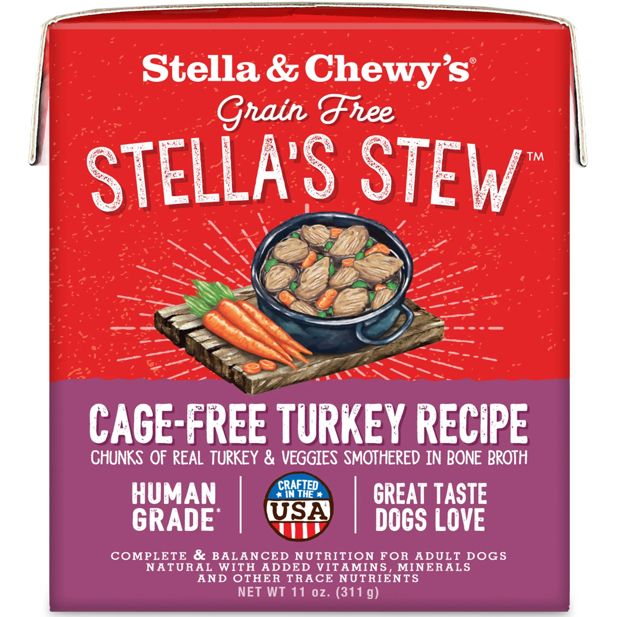 Stella & Chewy's Cage-Free Turkey Recipe Dog Stew - 11oz