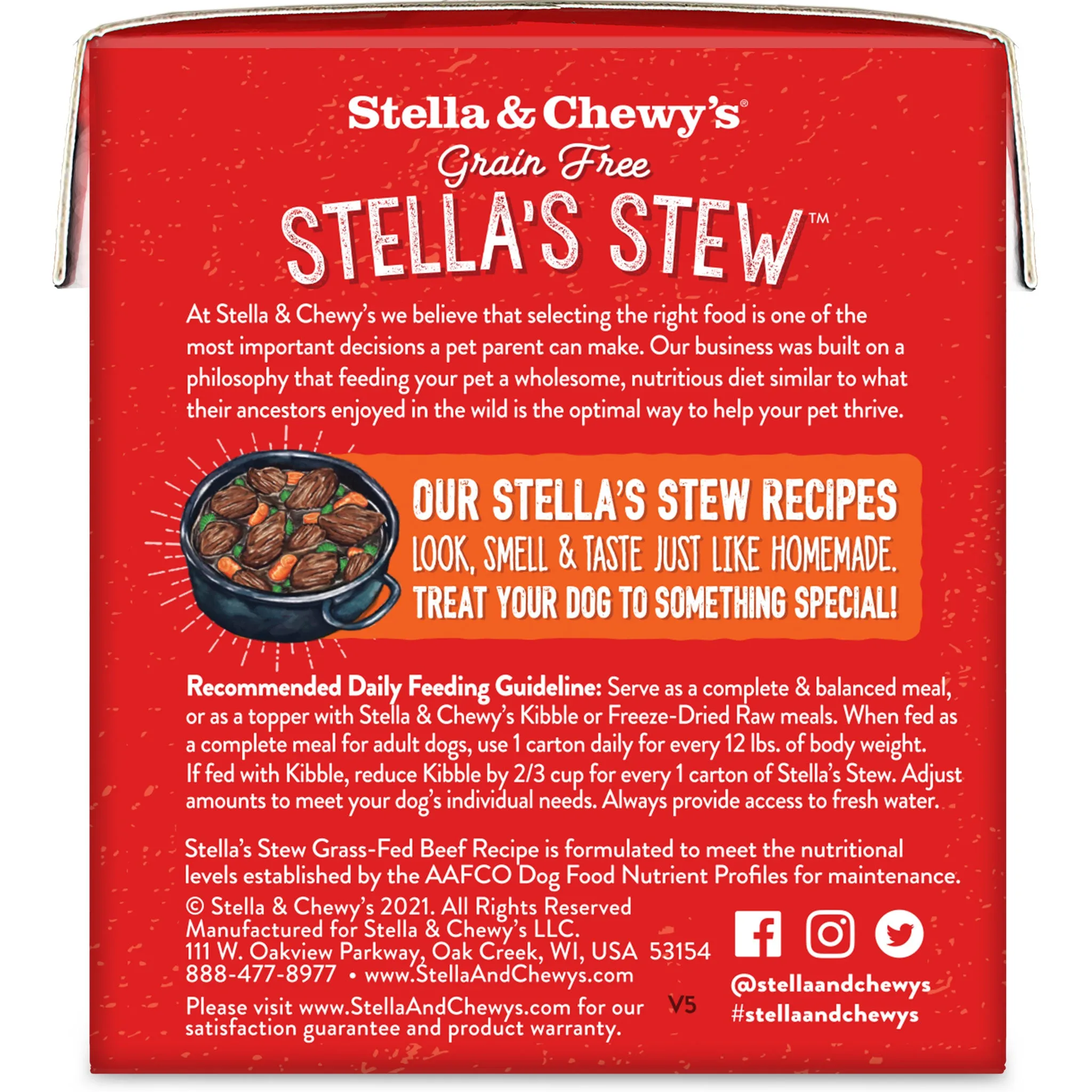 Stella & Chewy's Grass-Fed Beef Recipe Dog Stew - 11oz