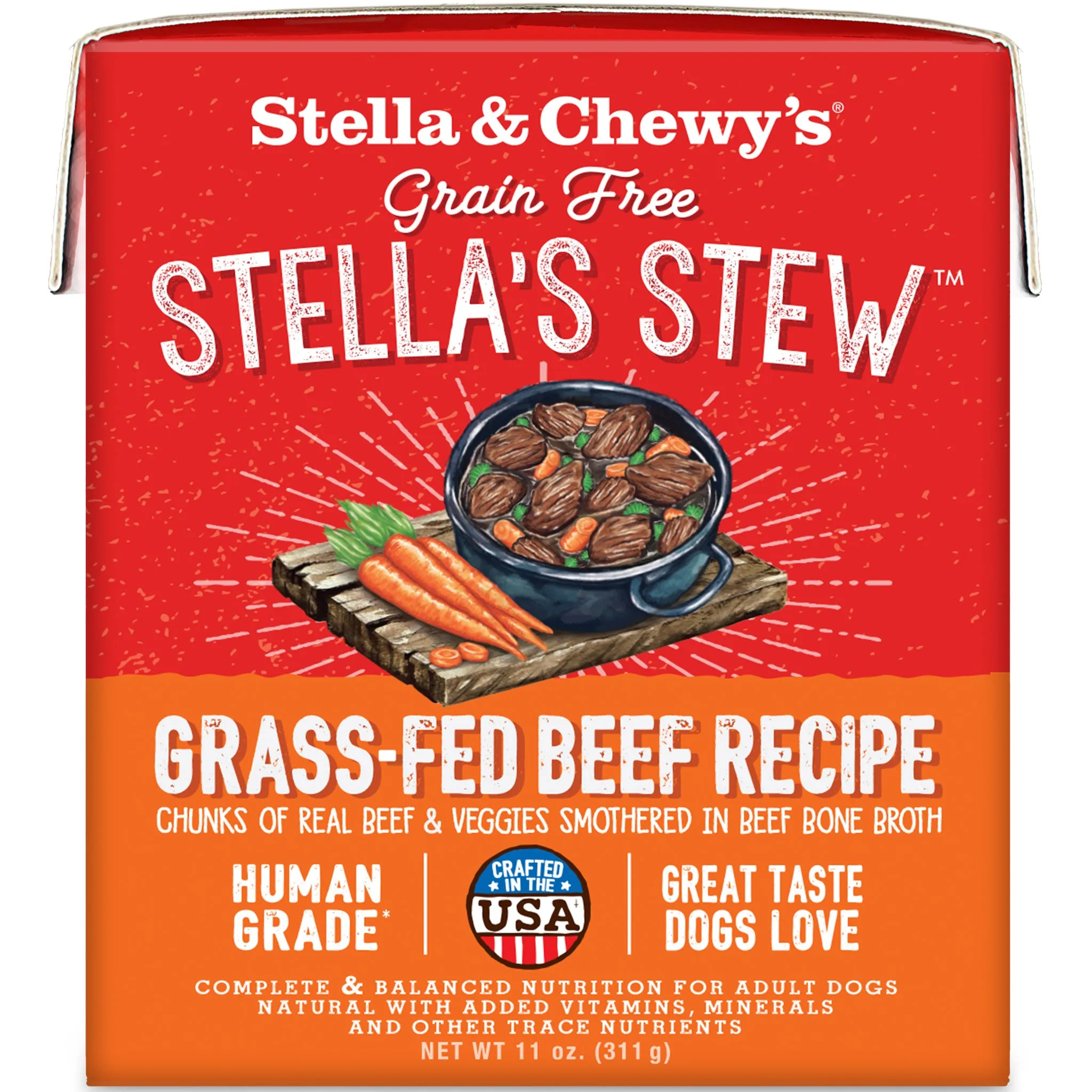 Stella & Chewy's Grass-Fed Beef Recipe Dog Stew - 11oz