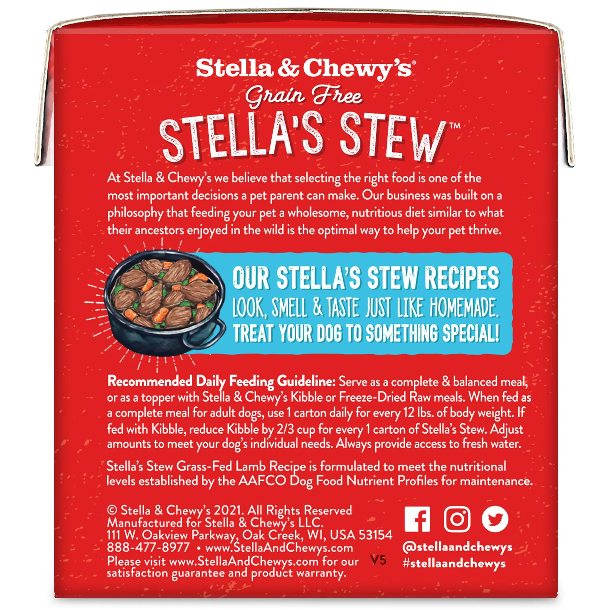 Stella & Chewy's Grass-Fed Lamb Recipe Dog Stew - 11oz