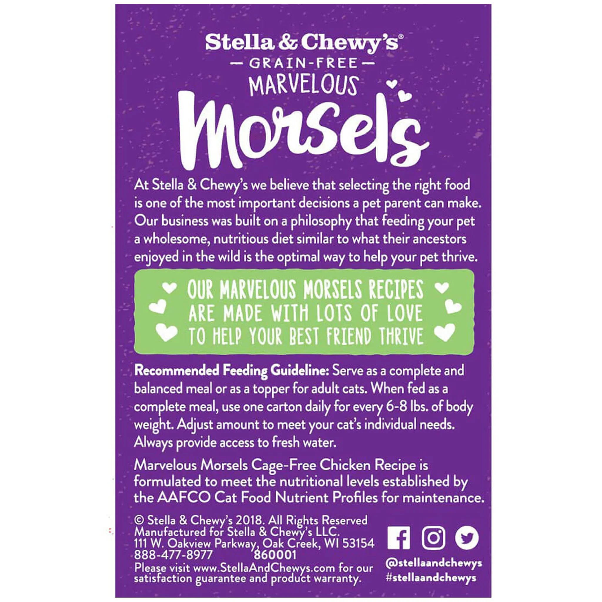 Stella & Chewy's Marvelous Morsels Cage-Free Chicken Recipe Cat Food - 5.5oz