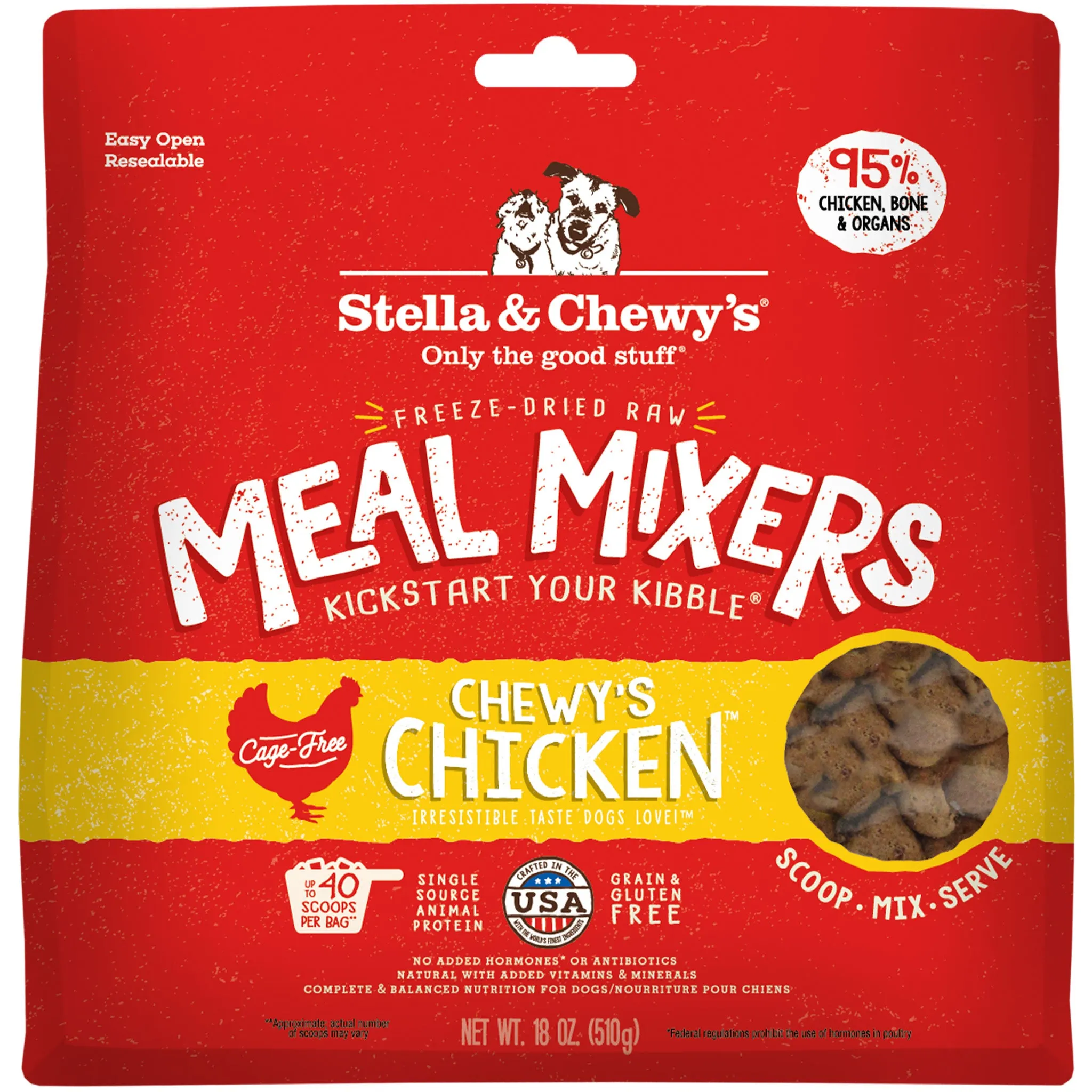 Stella & Chewy's Meal Mixers Chicken Dog Food Topper - 18oz