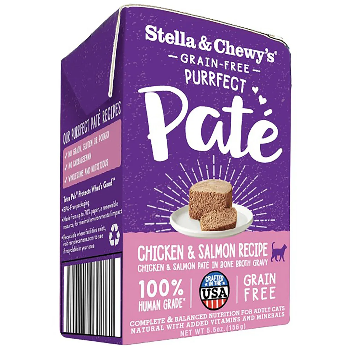 Stella & Chewy's Purrfect Pate Chicken & Salmon Recipe Wet Cat Food - 5.5oz