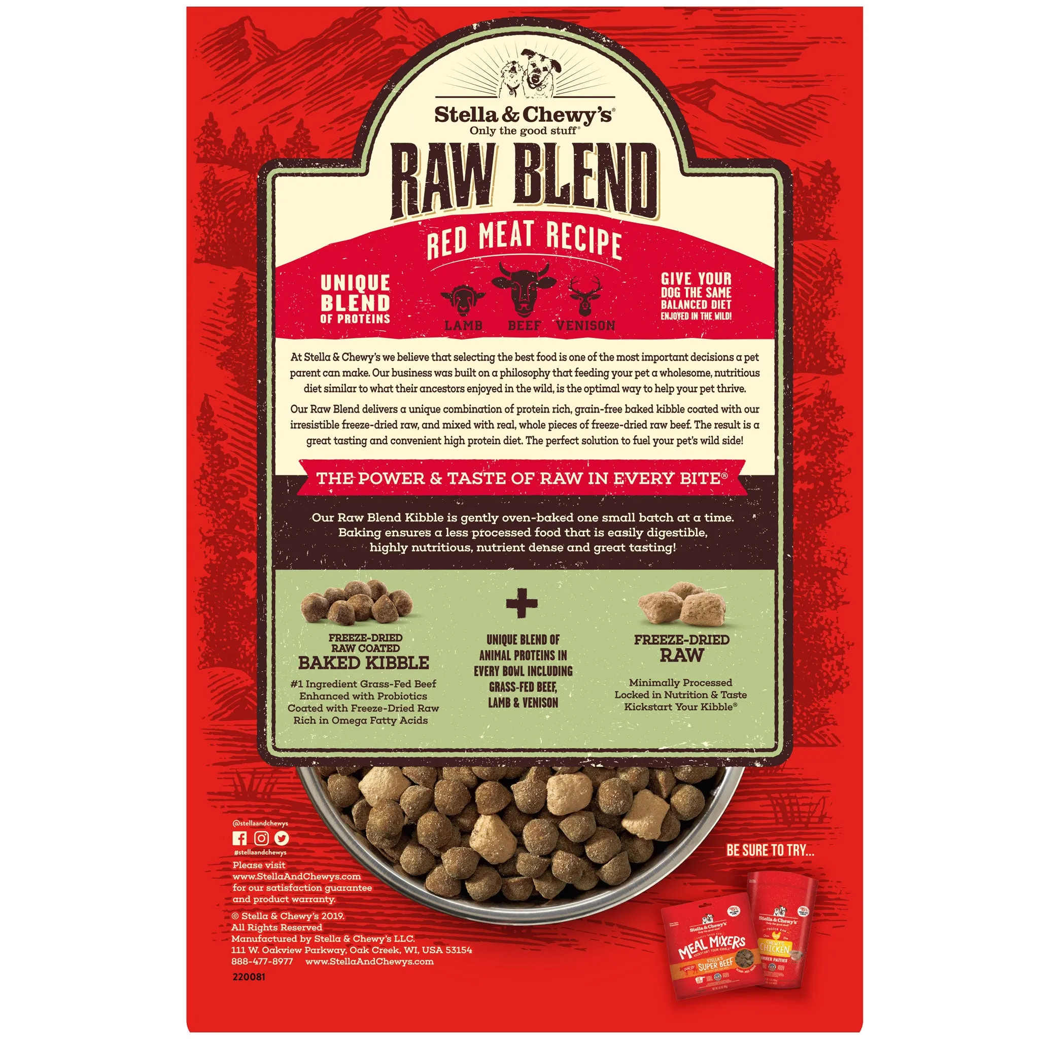 Stella & Chewy's Red Meat Raw Blend Kibble
