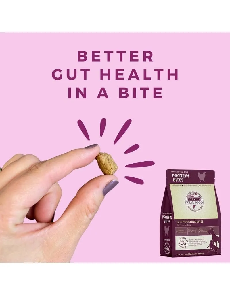 Steve's Real Food Chicken Protein Bites Freeze Dried Treats for Cats and Dogs
