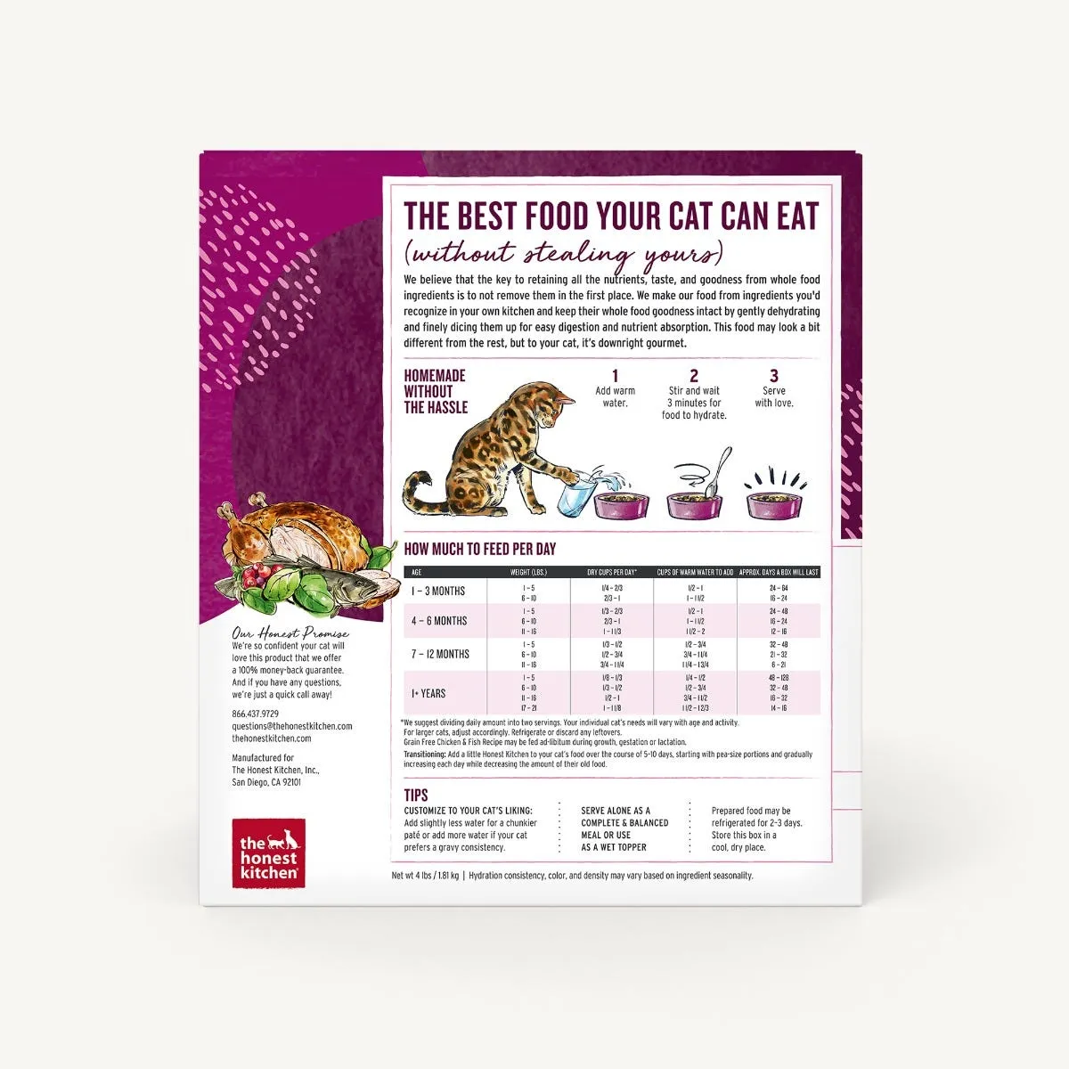 The Honest Kitchen Grain Free Chicken & Whitefish Recipe Dehydrated Cat Food