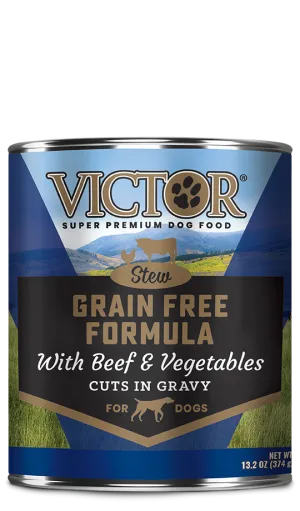 VICTOR Grain Free Formula with Beef and Vegetables Stew Cuts in Gravy for Dogs