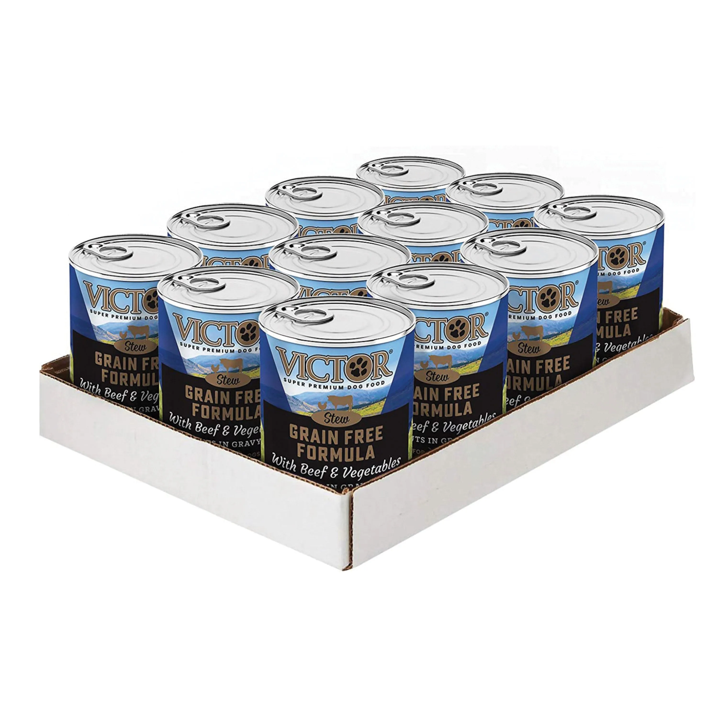 VICTOR Grain Free Formula with Beef and Vegetables Stew Cuts in Gravy for Dogs