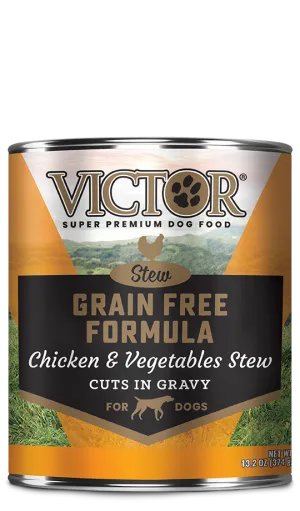 VICTOR Grain Free Formula with Chicken and Vegetables Stew Cuts in Gravy for Dogs