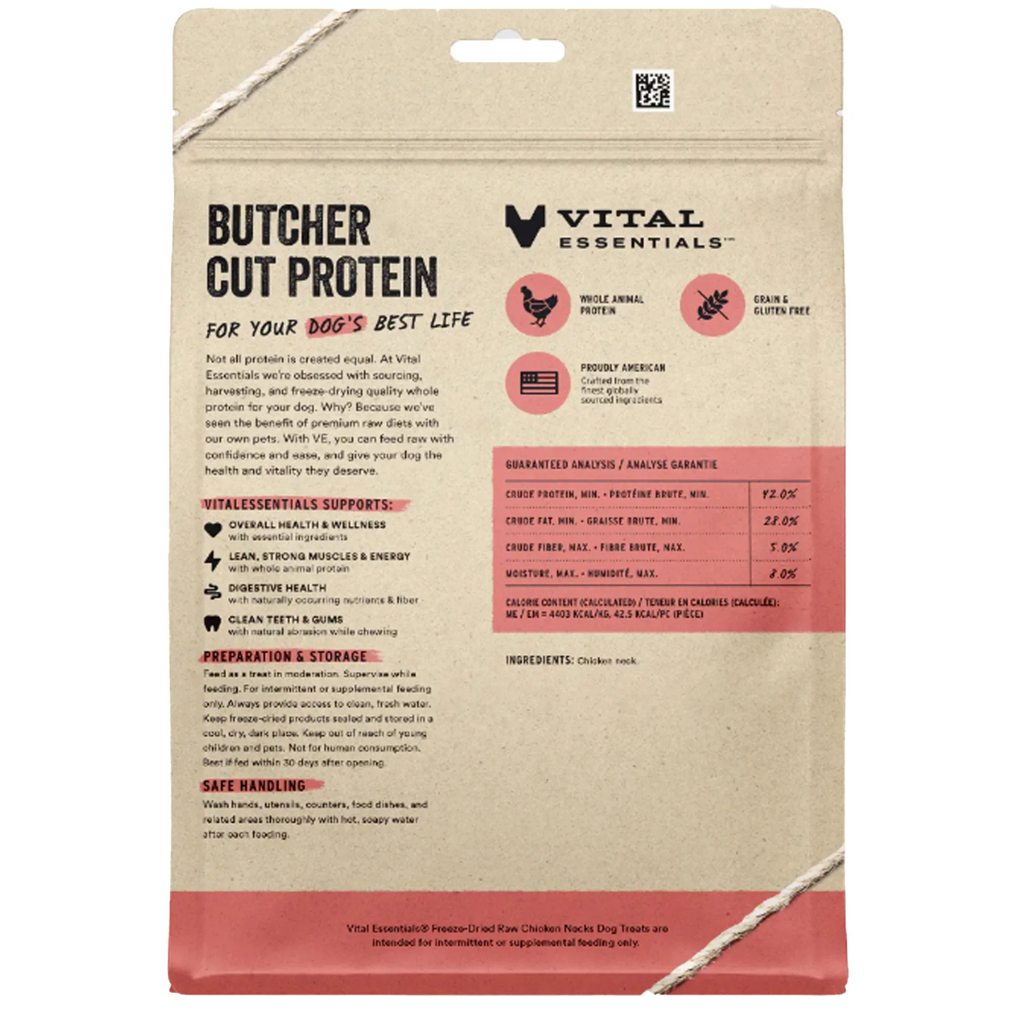 Vital Essentials Freeze-Dried Treat Chicken Necks Dog Treats
