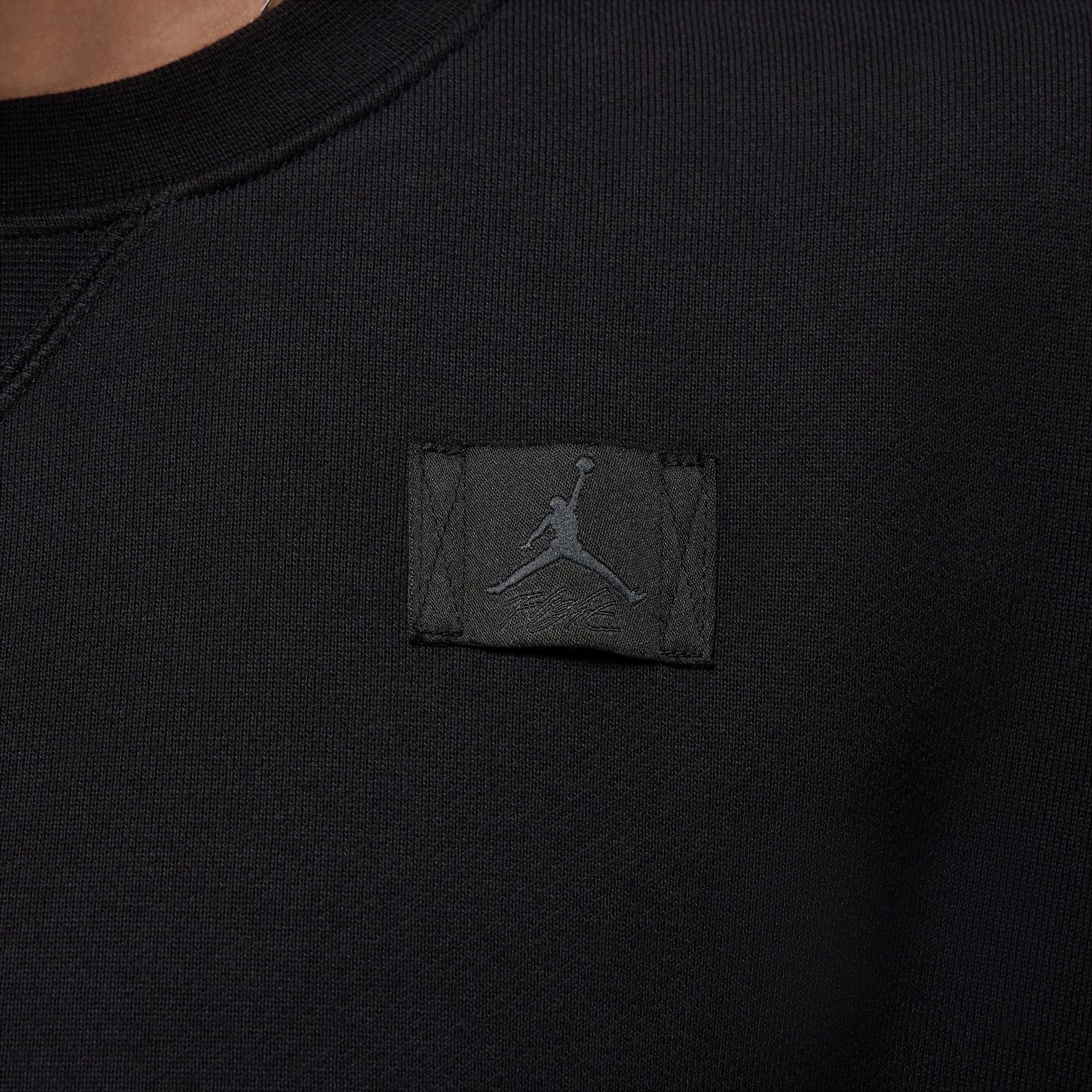 W FLIGHT FLEECE CREW SWEATSHIRT BLACK
