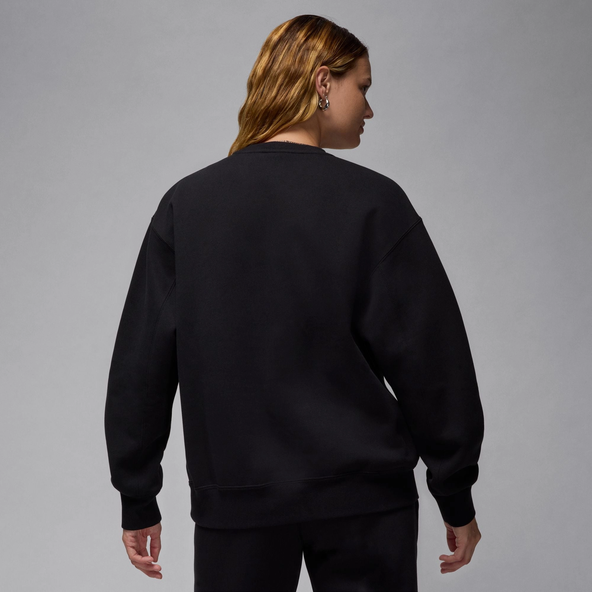 W FLIGHT FLEECE CREW SWEATSHIRT BLACK