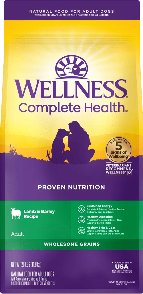 Wellness Complete Health Natural Lamb & Barley Recipe Dry Dog Food