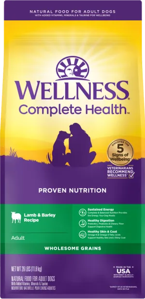 Wellness Complete Health Natural Lamb & Barley Recipe Dry Dog Food