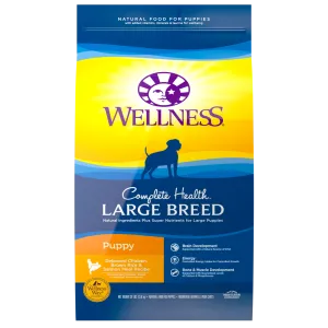 Wellness Complete Health Natural Large Breed Puppy Chicken, Brown Rice and Salmon Recipe Dry Dog Food