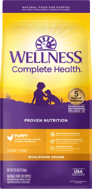 Wellness Complete Health Puppy Chicken, Oatmeal & Salmon Dry Dog Food