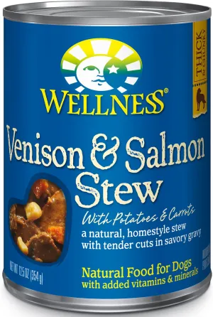 Wellness Grain Free Natural Venison & Salmon Stew with Potato and Carrots Wet Canned Dog Food