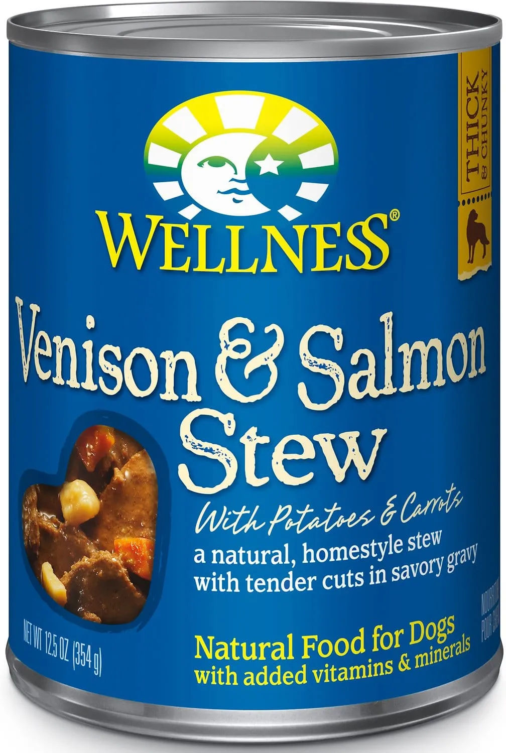 Wellness Grain Free Natural Venison & Salmon Stew with Potato and Carrots Wet Canned Dog Food
