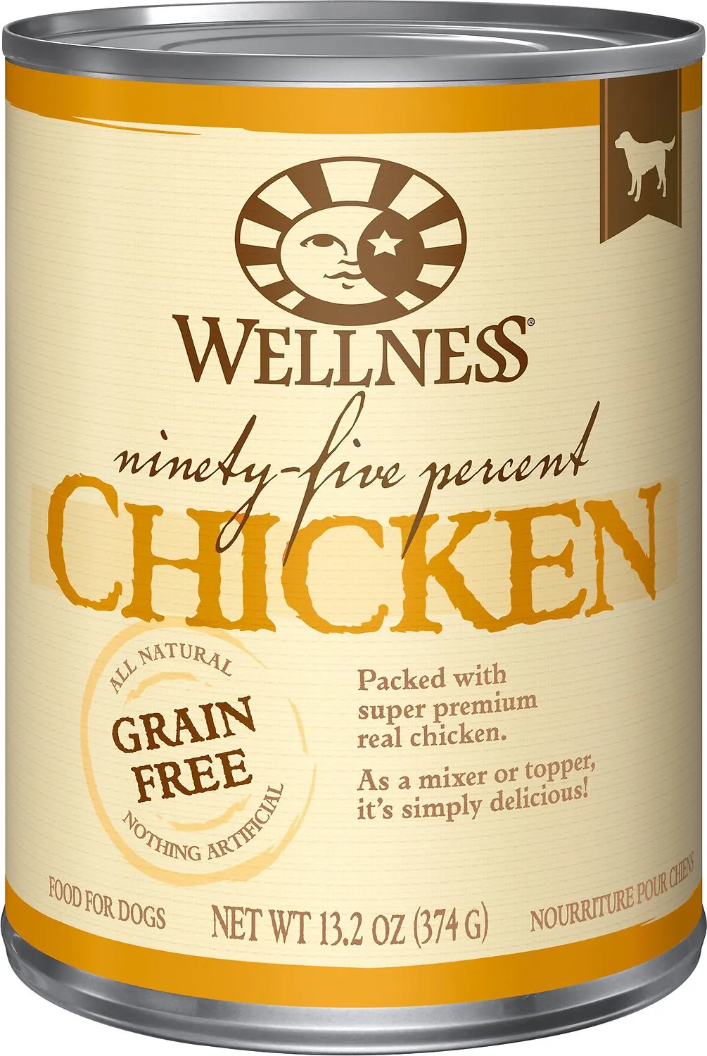 Wellness Natural Grain Free 95% Chicken Recipe Adult Wet Canned Dog Food