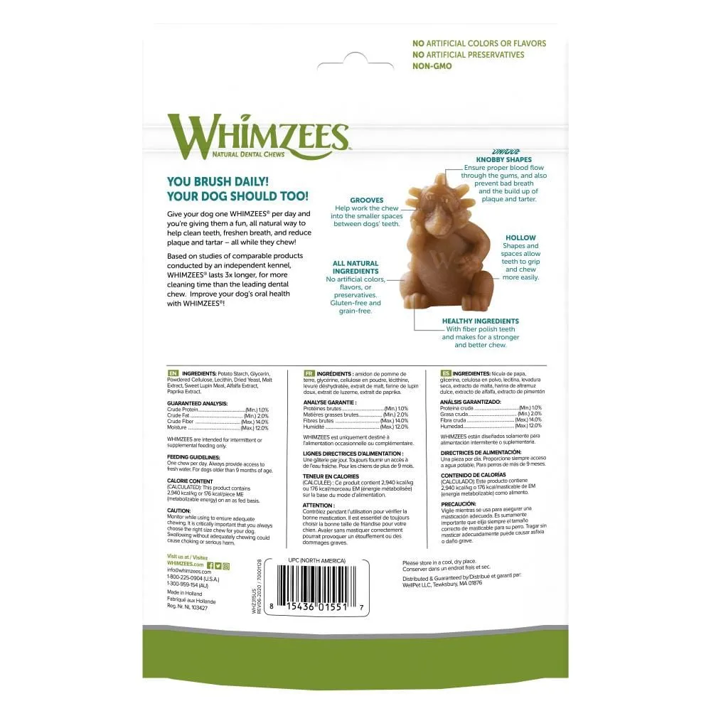 WHIMZEES Hedgehog Dental Chew Dog Treats