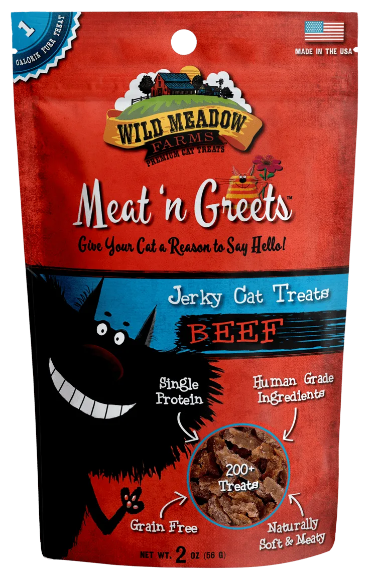 Wild Meadow Farms Beef Meat'N Greets Treats for Cats