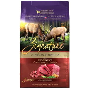 Zignature Venison Formula Dry Dog Food, 4lb