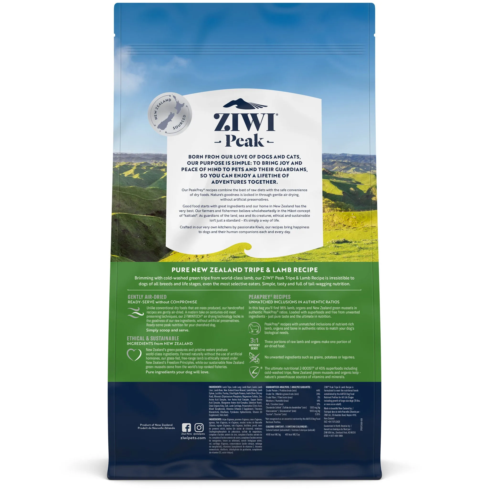 ZIWI Air-Dried Tripe & Lamb Dog Food