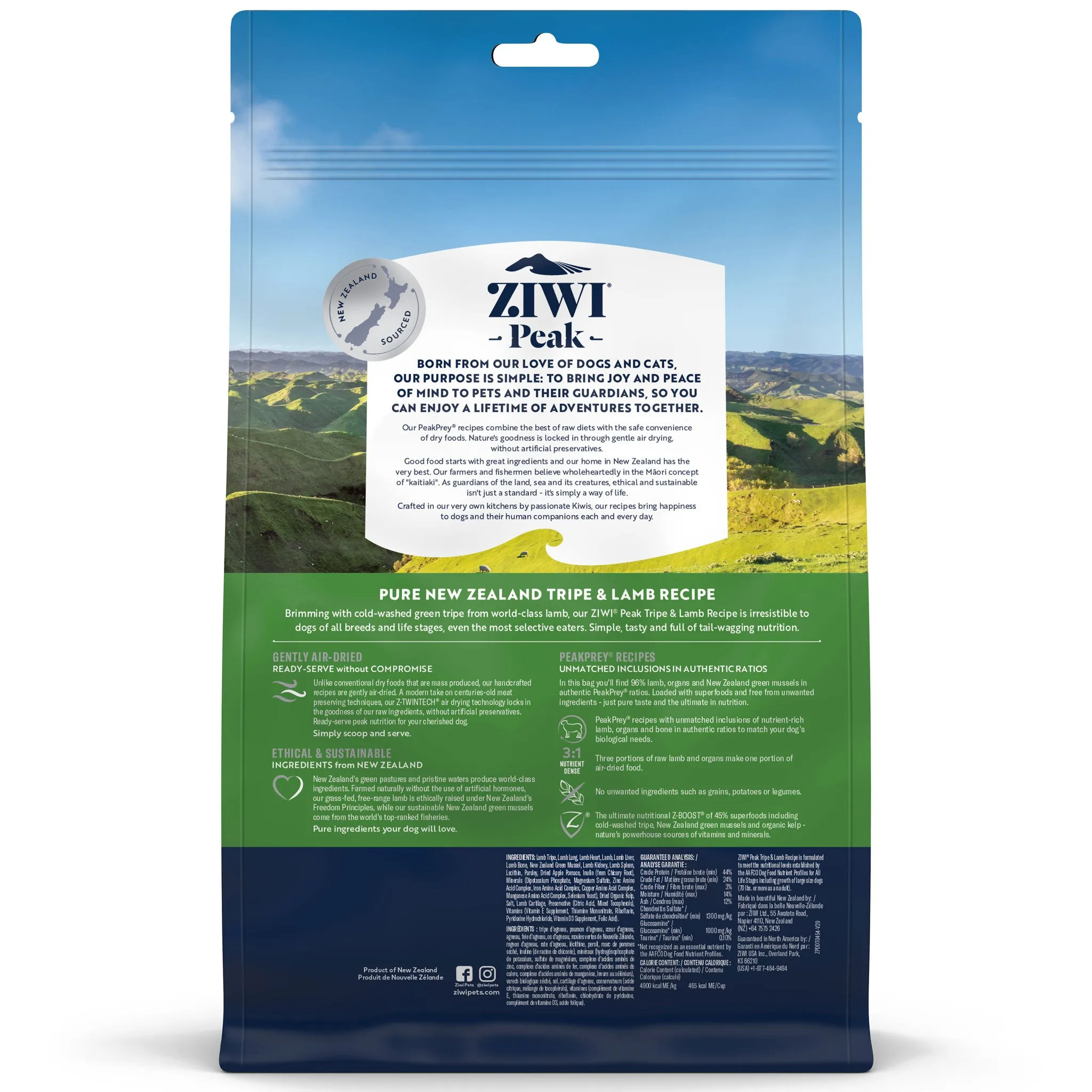ZIWI Air-Dried Tripe & Lamb Dog Food