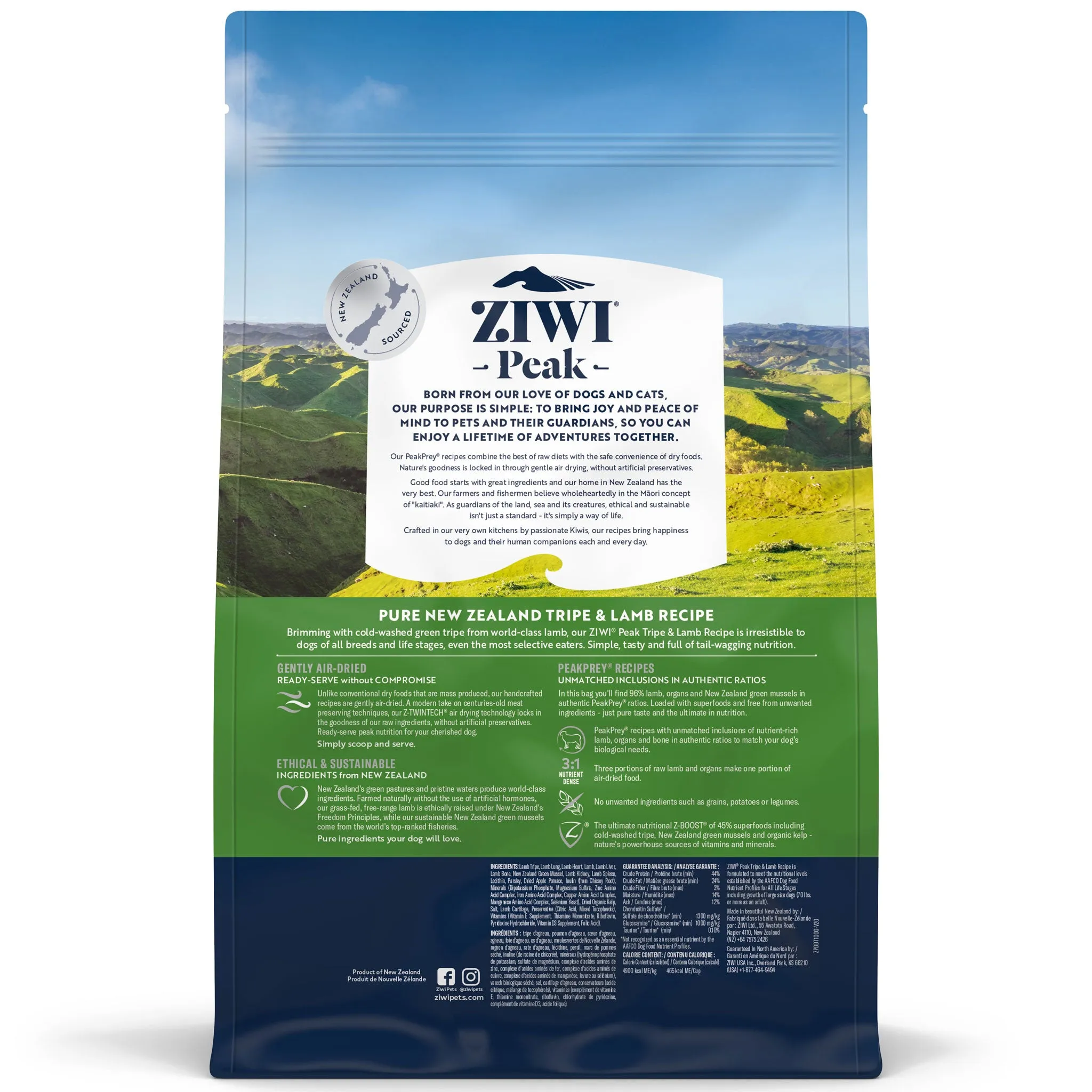 ZIWI Air-Dried Tripe & Lamb Dog Food
