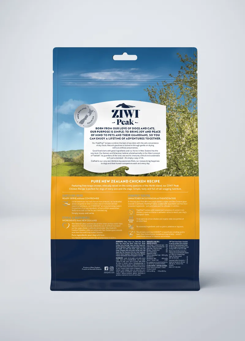 ZIWI Peak Grain Free Air-Dried Free-Range Chicken Recipe Dry Dog Food